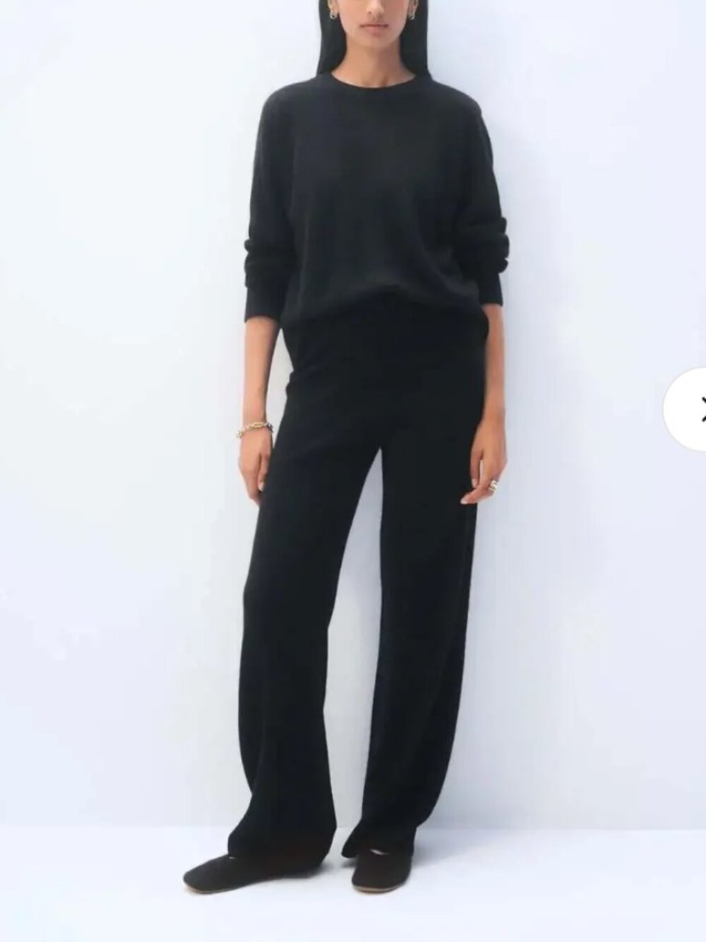 New Luxury 2 Piece Set XS - S Sweater Rib Knit Lounge Set Black Lurex Sparkly